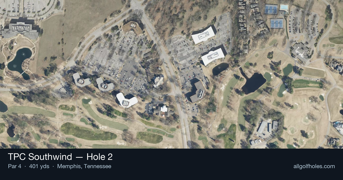 Hole 2 aerial at TPC Southwind