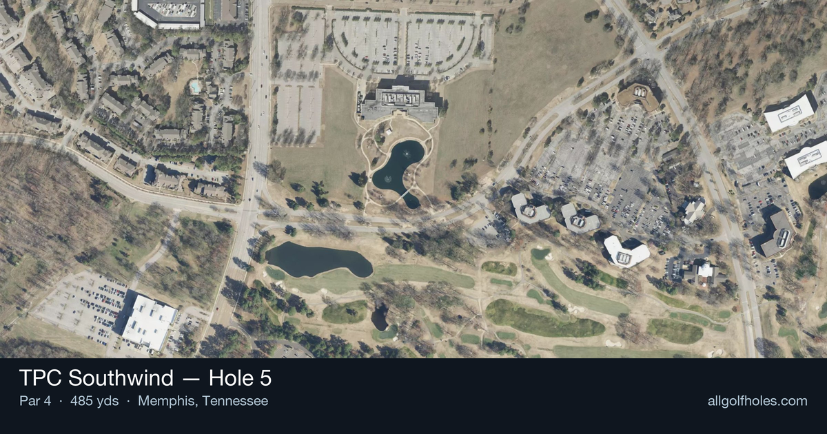 Hole 5 aerial at TPC Southwind