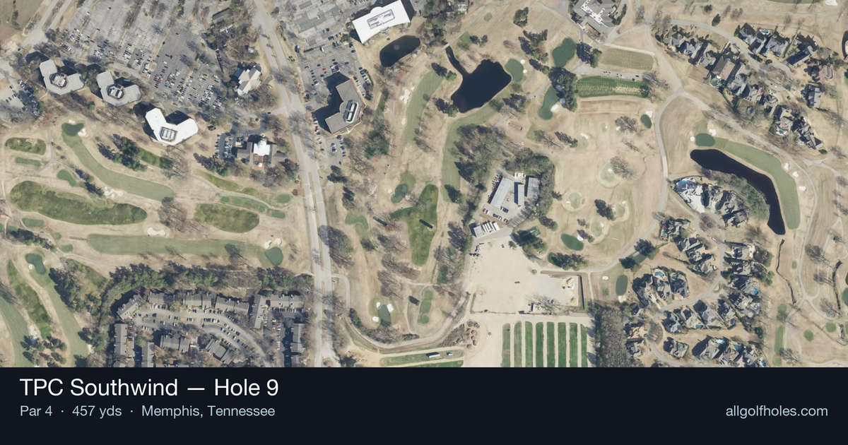 Hole 9 aerial at TPC Southwind
