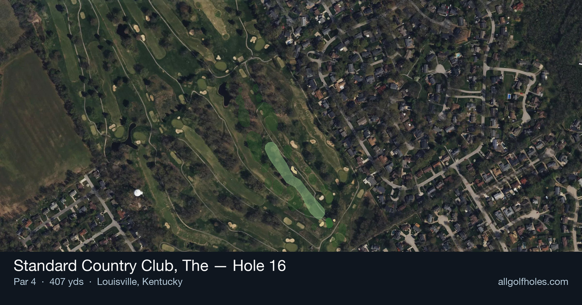 Hole 16 aerial at Standard Country Club, The