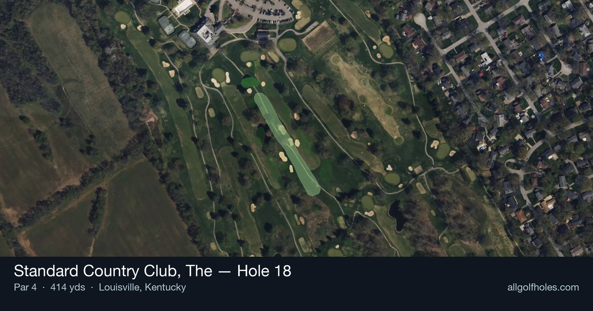 Hole 18 aerial at Standard Country Club, The