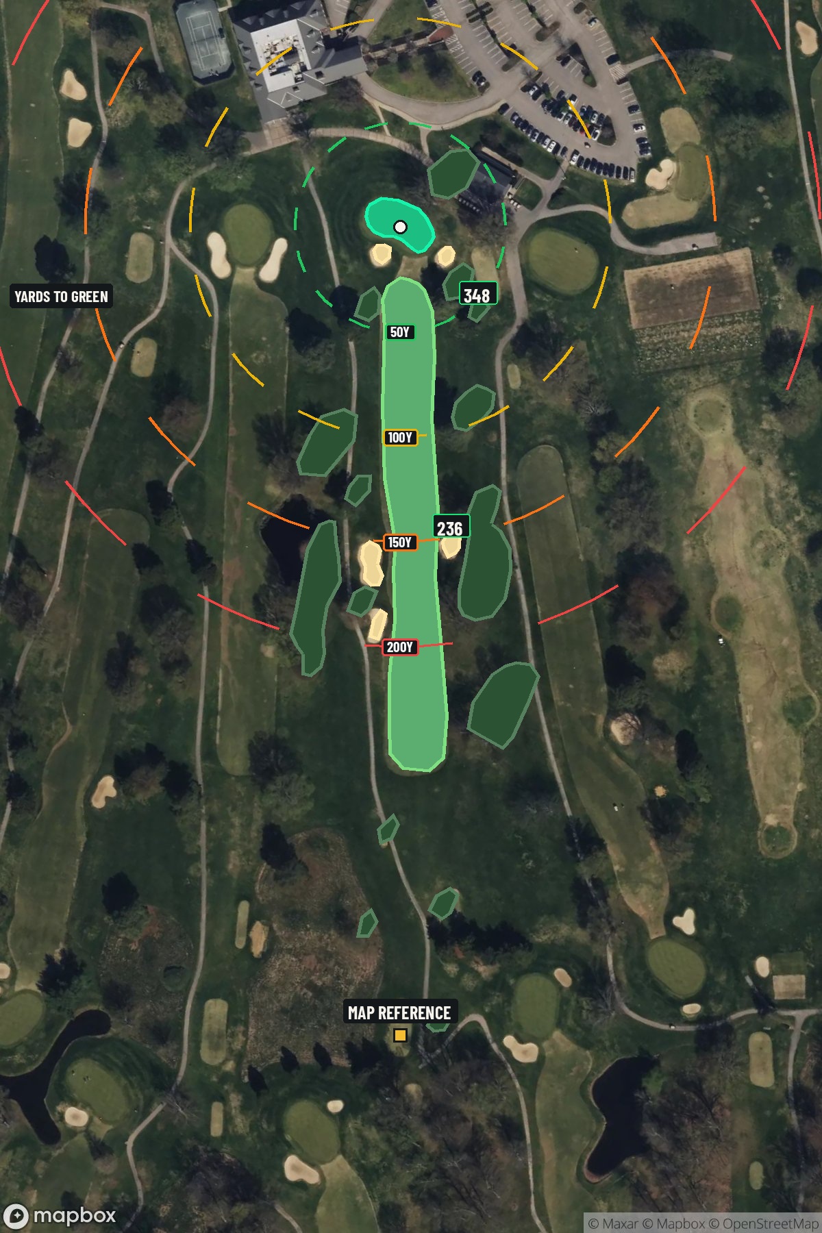 Hole 18 aerial at Standard Country Club, The