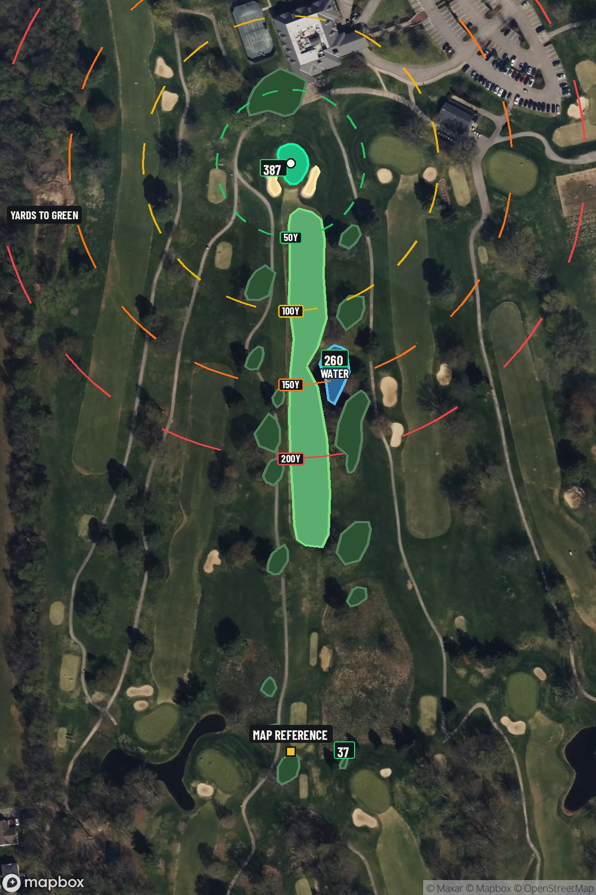 Hole 9 aerial at Standard Country Club, The