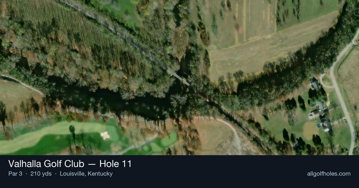 Hole 11 aerial at Valhalla Golf Club