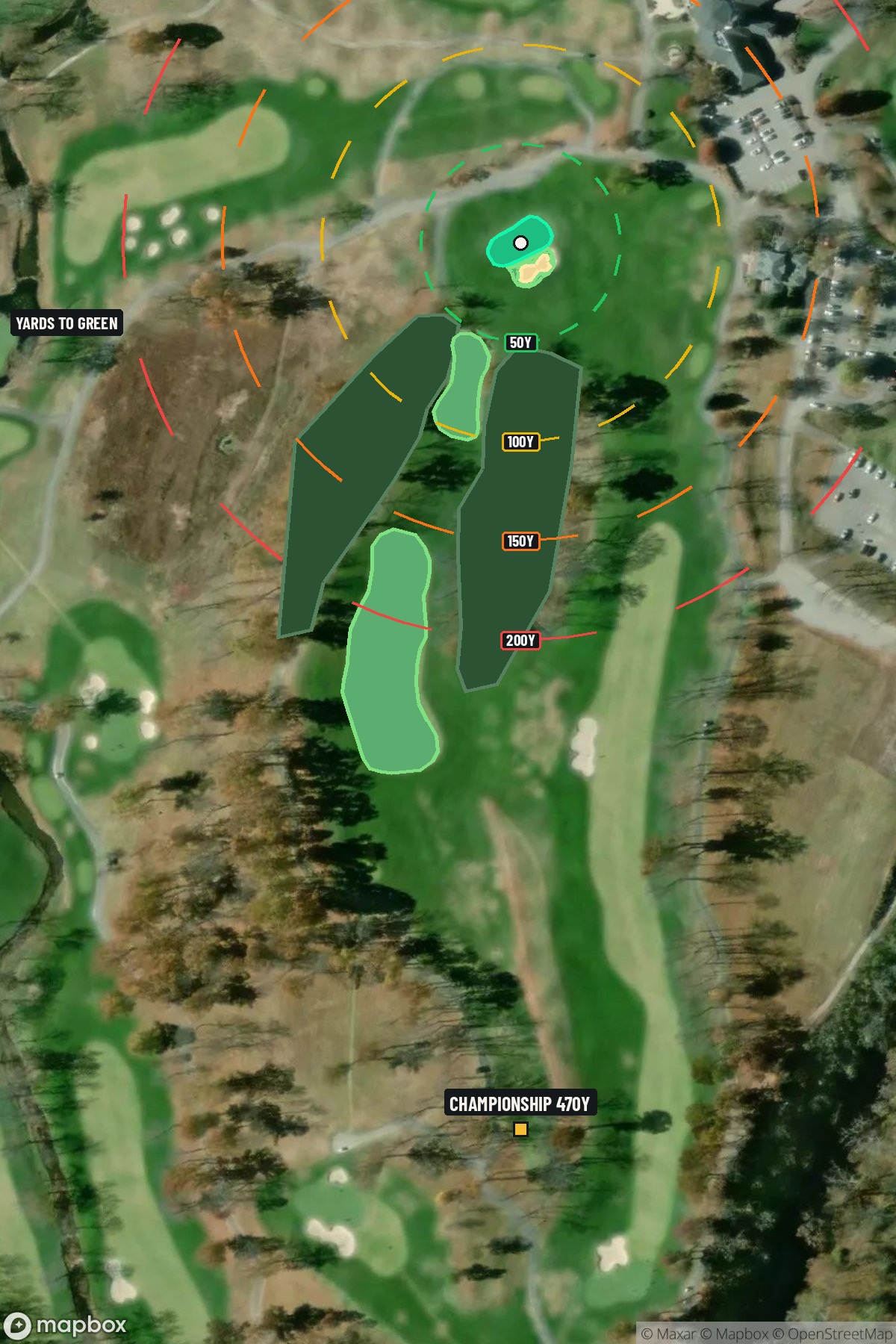 Hole 12 aerial at Valhalla Golf Club