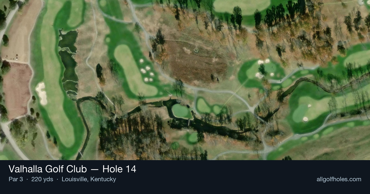 Hole 14 aerial at Valhalla Golf Club