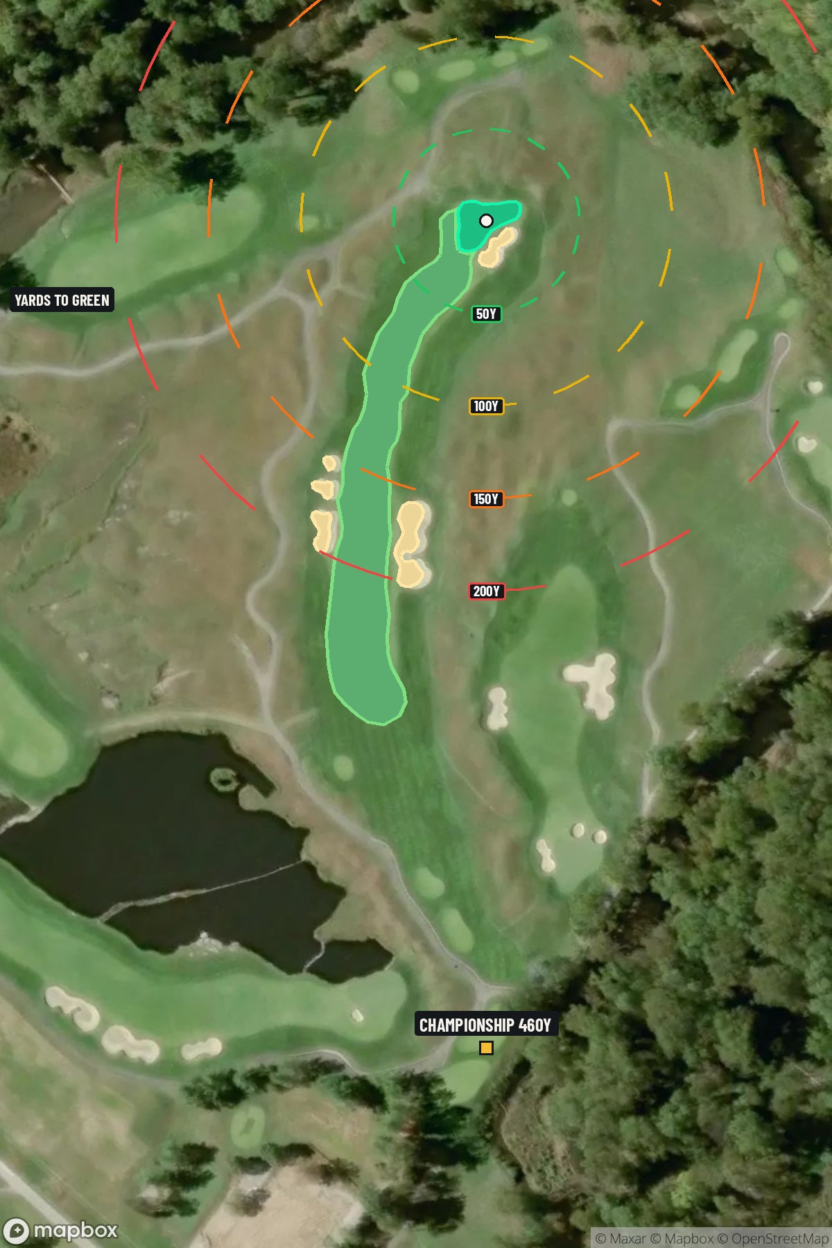 Hole 5 aerial at Valhalla Golf Club