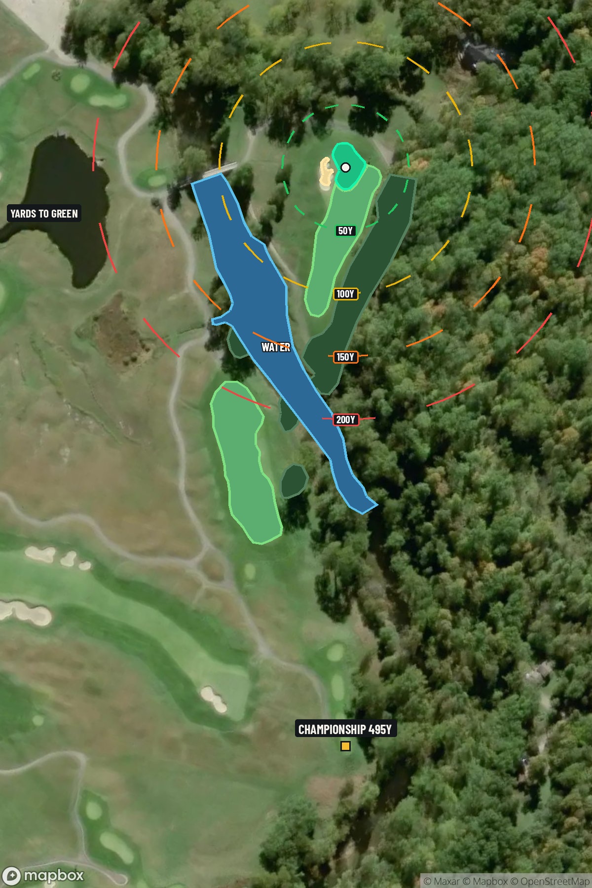 Hole 6 aerial at Valhalla Golf Club