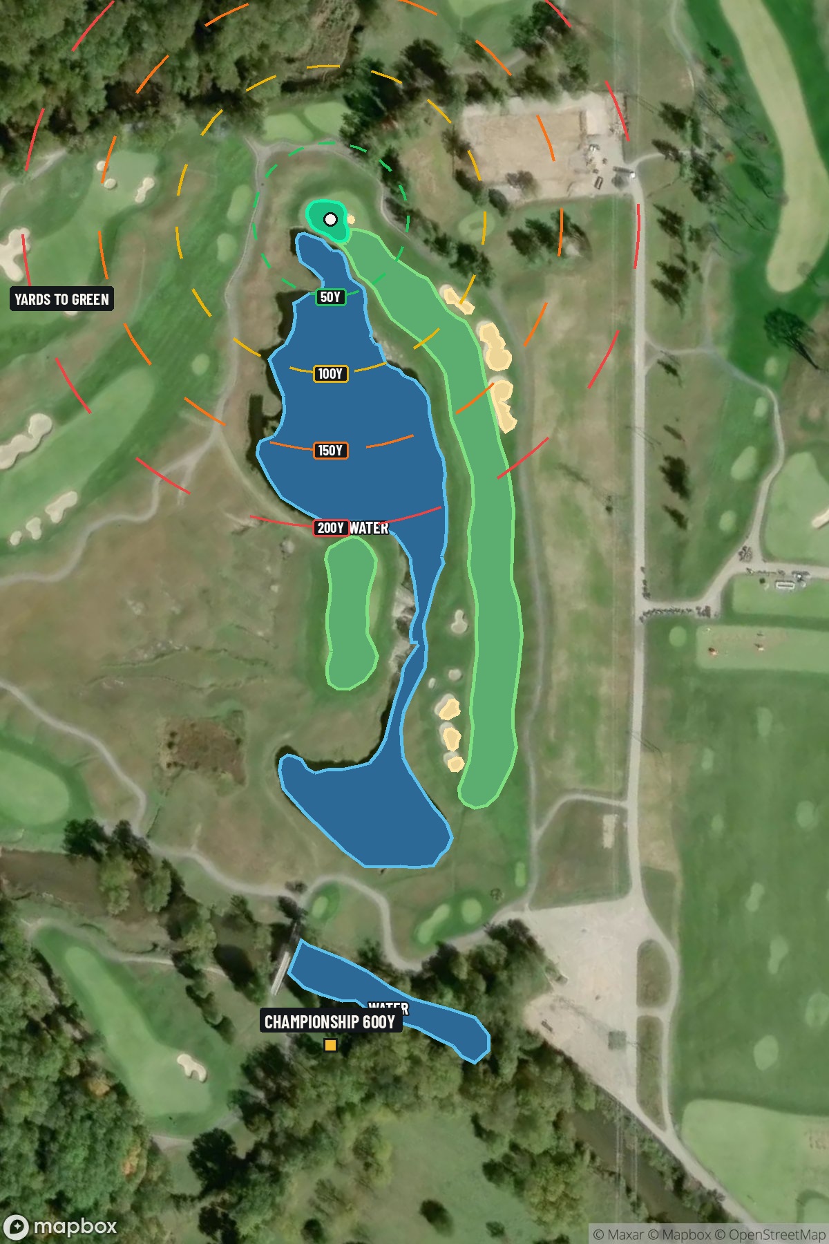 Hole 7 aerial at Valhalla Golf Club