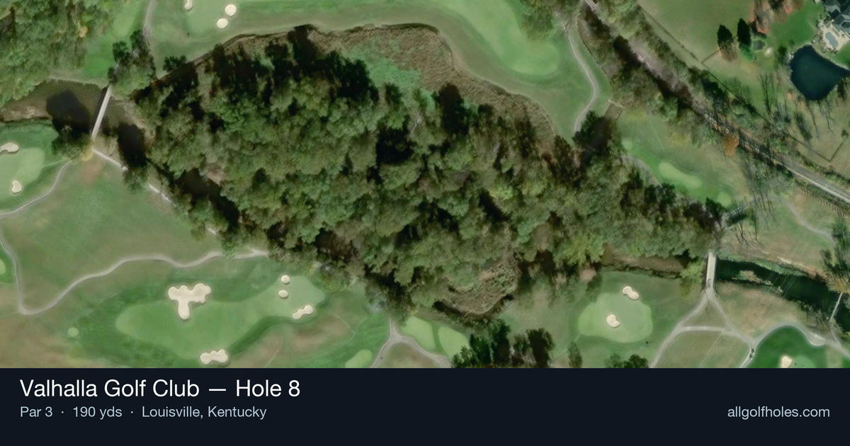 Hole 8 aerial at Valhalla Golf Club