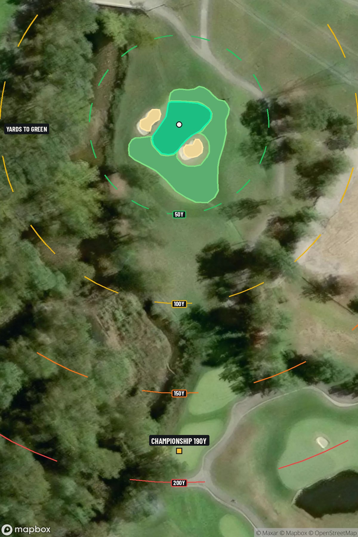 Hole 8 aerial at Valhalla Golf Club