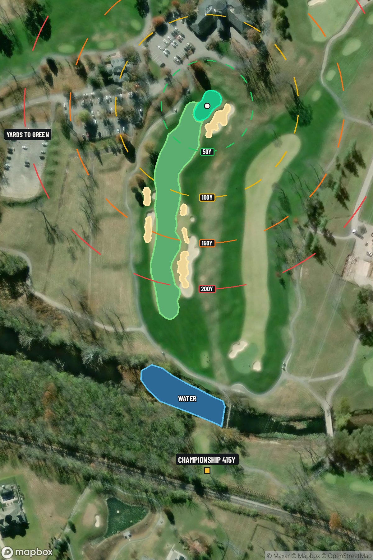 Hole 9 aerial at Valhalla Golf Club