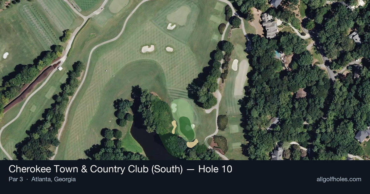 Hole 10 aerial at Cherokee Town & Country Club (South)
