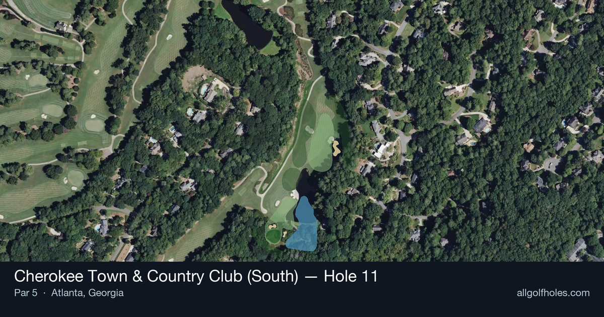Hole 11 aerial at Cherokee Town & Country Club (South)