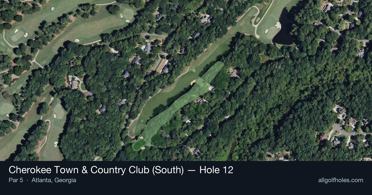 Hole 12 aerial at Cherokee Town & Country Club (South)