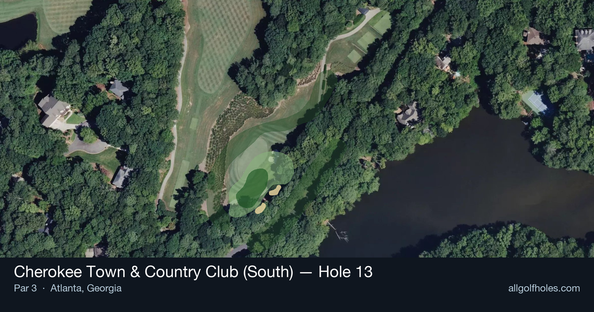 Hole 13 aerial at Cherokee Town & Country Club (South)