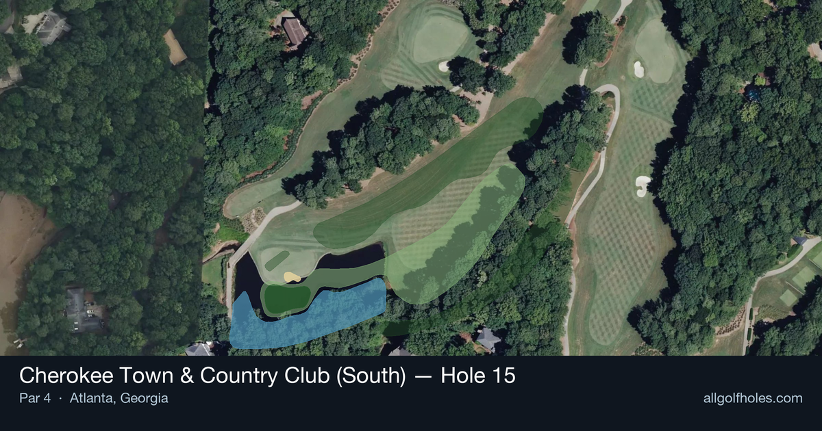 Hole 15 aerial at Cherokee Town & Country Club (South)