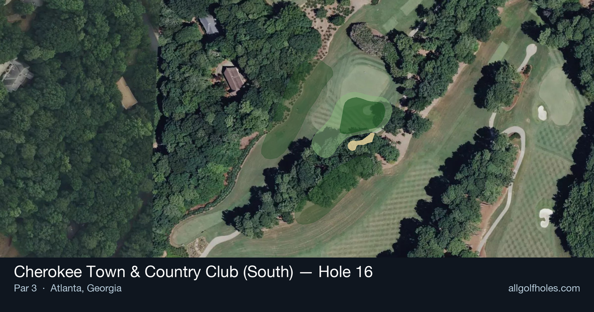 Hole 16 aerial at Cherokee Town & Country Club (South)