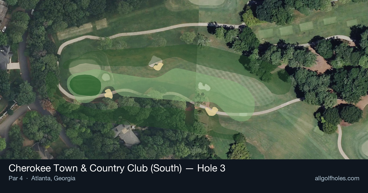 Hole 3 aerial at Cherokee Town & Country Club (South)