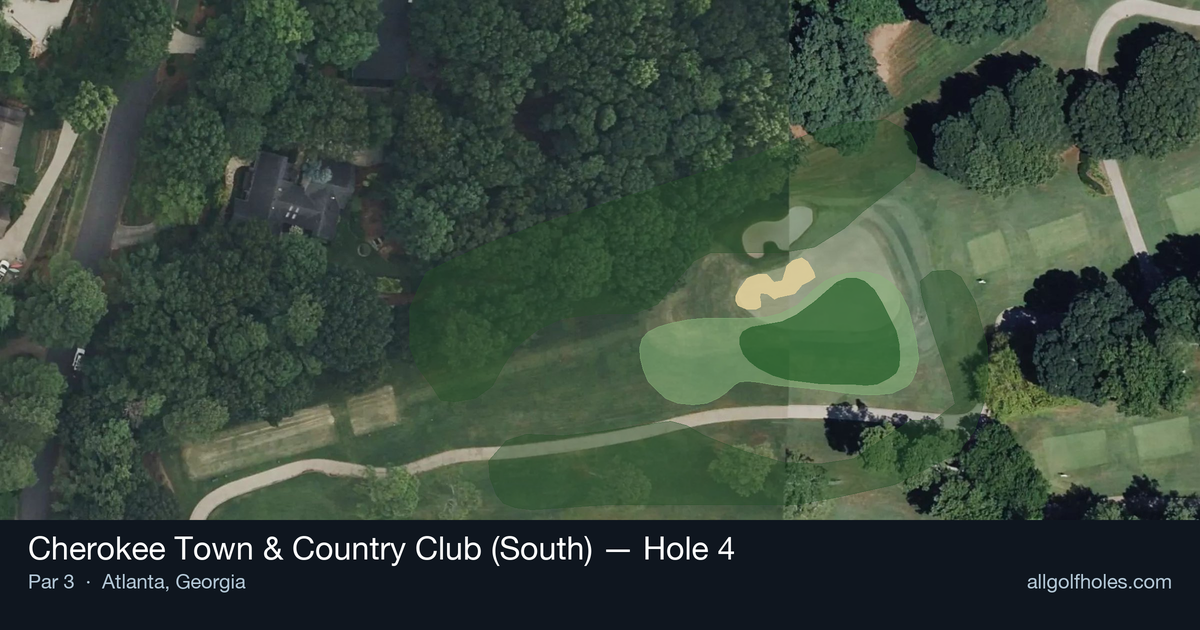 Hole 4 aerial at Cherokee Town & Country Club (South)