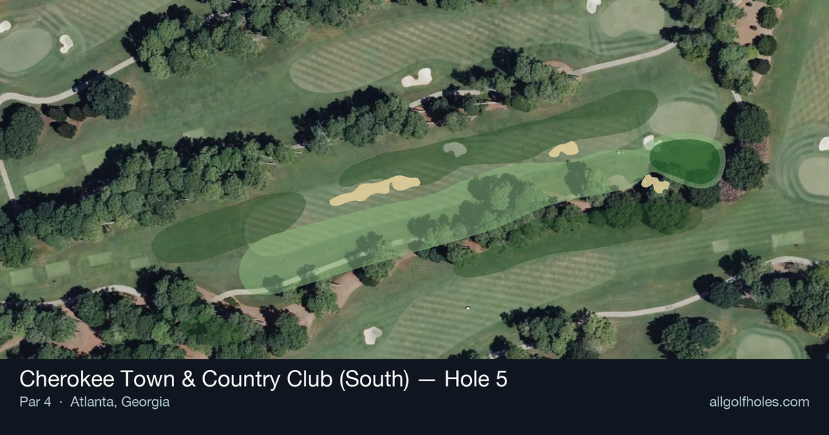 Hole 5 aerial at Cherokee Town & Country Club (South)
