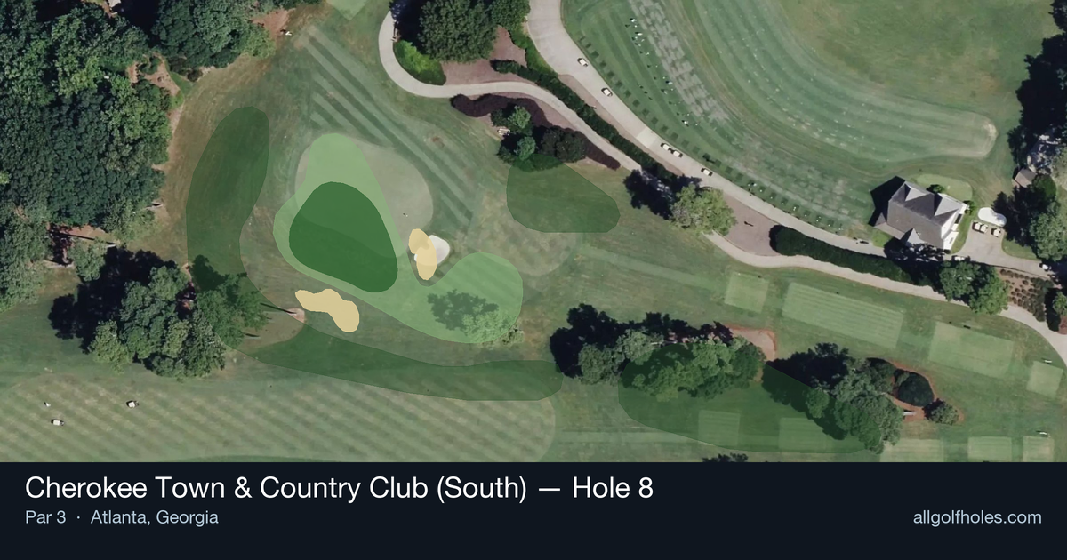 Hole 8 aerial at Cherokee Town & Country Club (South)