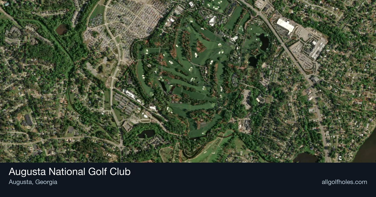 Augusta National Golf Club aerial view