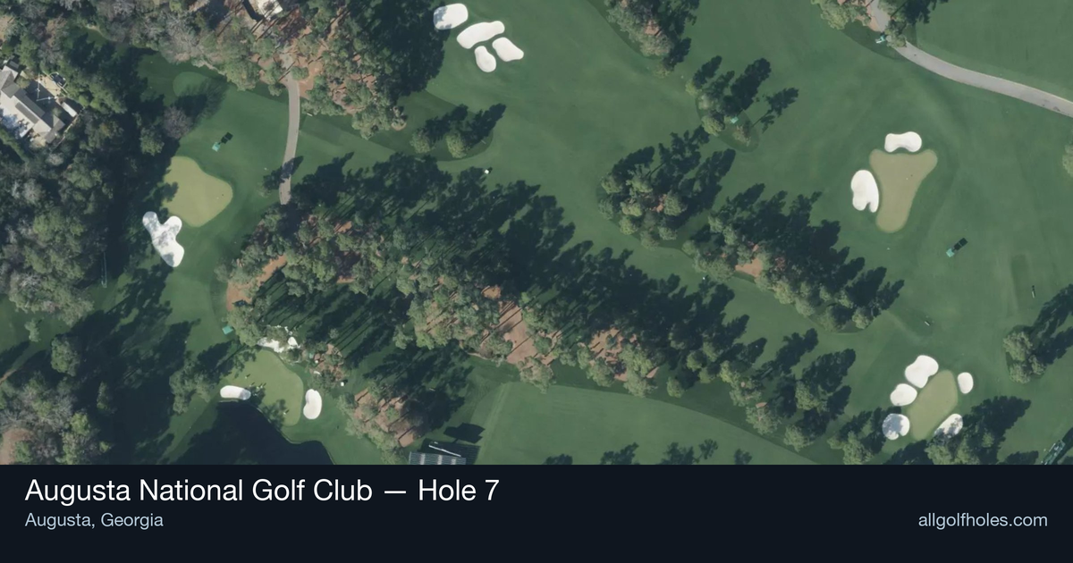 Hole 7 aerial at Augusta National Golf Club