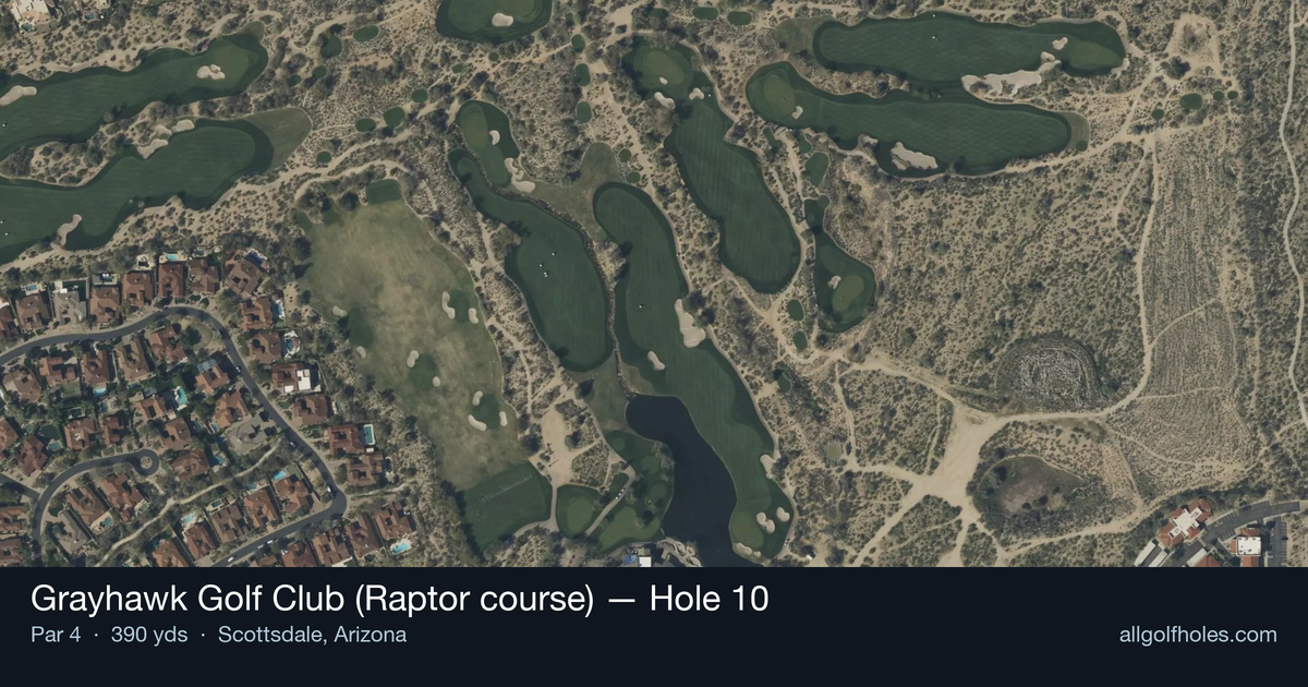Hole 10 aerial at Grayhawk Golf Club (Raptor course)
