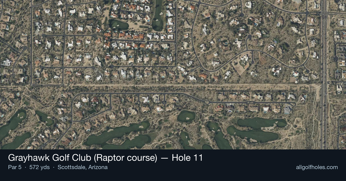 Hole 11 aerial at Grayhawk Golf Club (Raptor course)