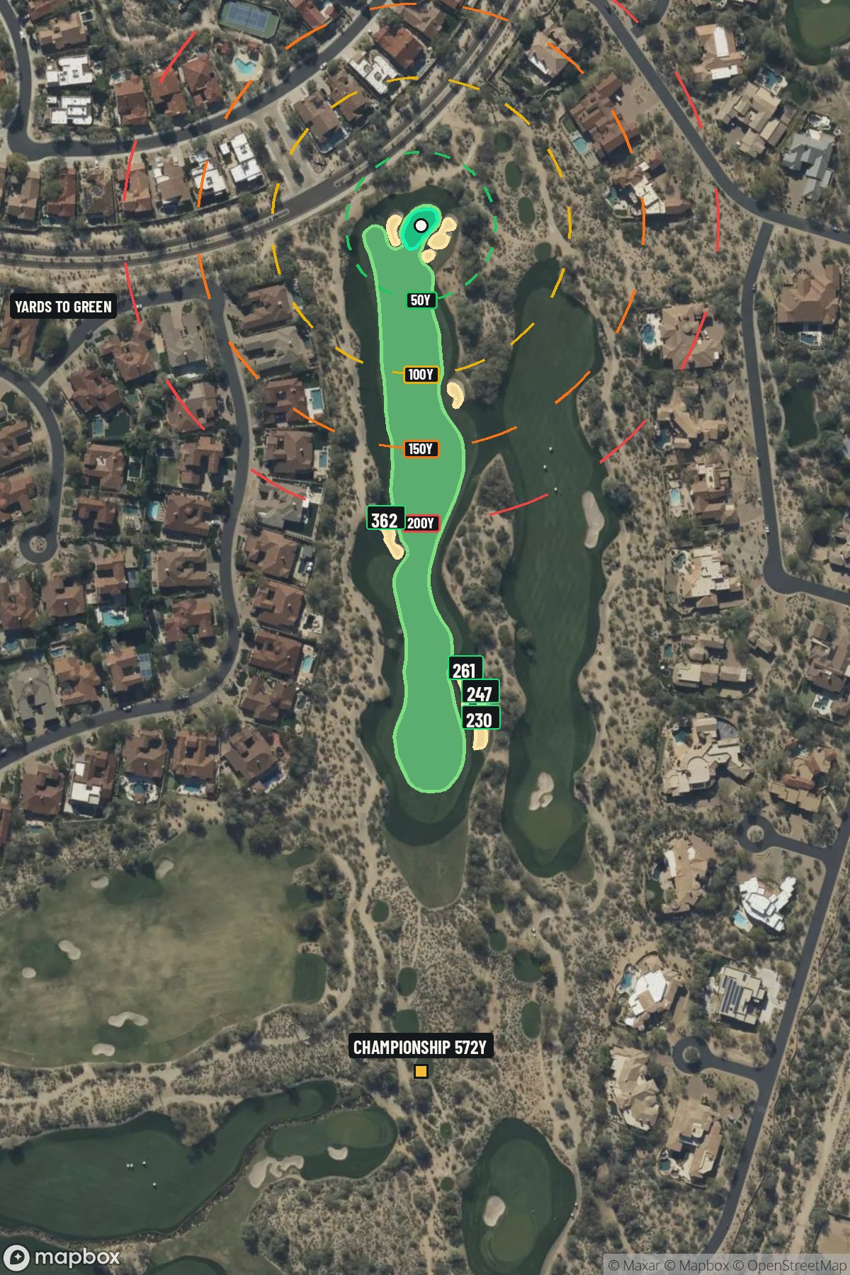 Hole 11 aerial at Grayhawk Golf Club (Raptor course)