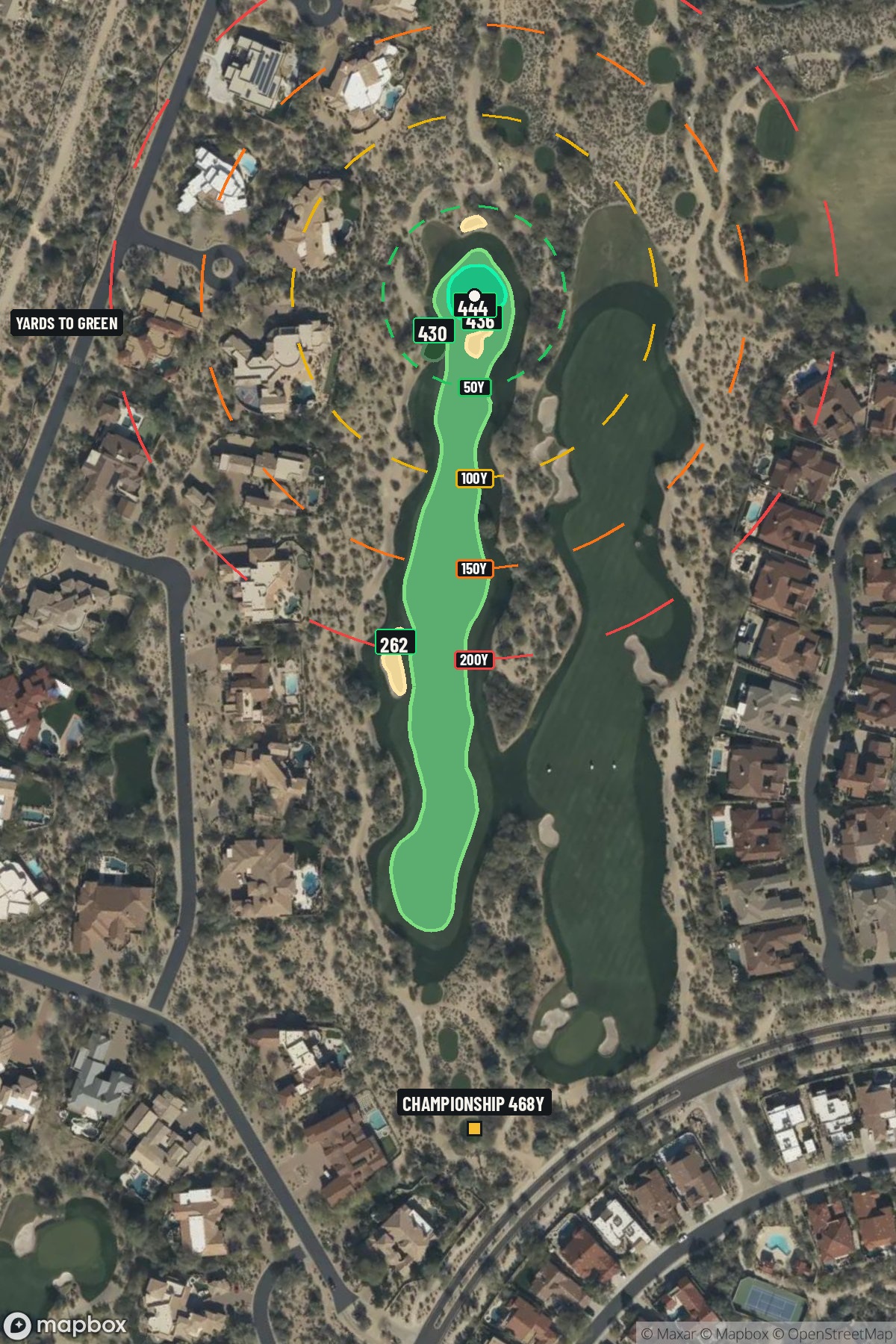 Hole 12 aerial at Grayhawk Golf Club (Raptor course)
