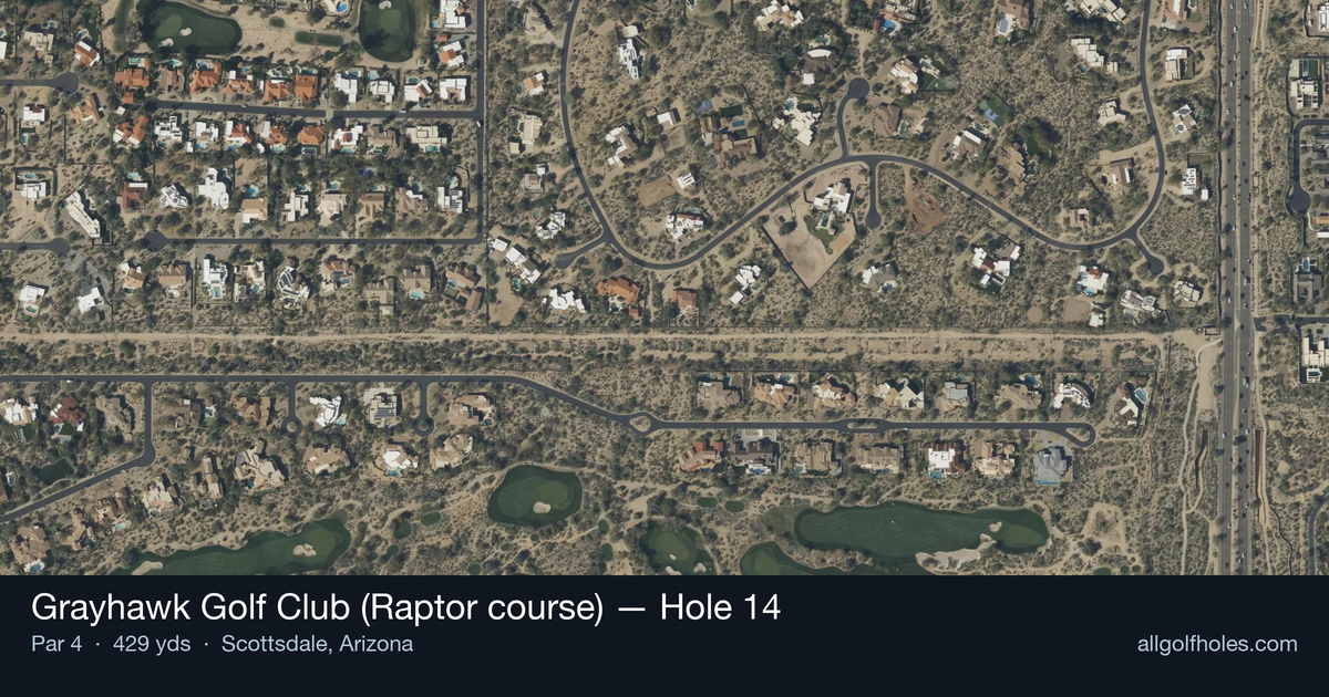 Hole 14 aerial at Grayhawk Golf Club (Raptor course)