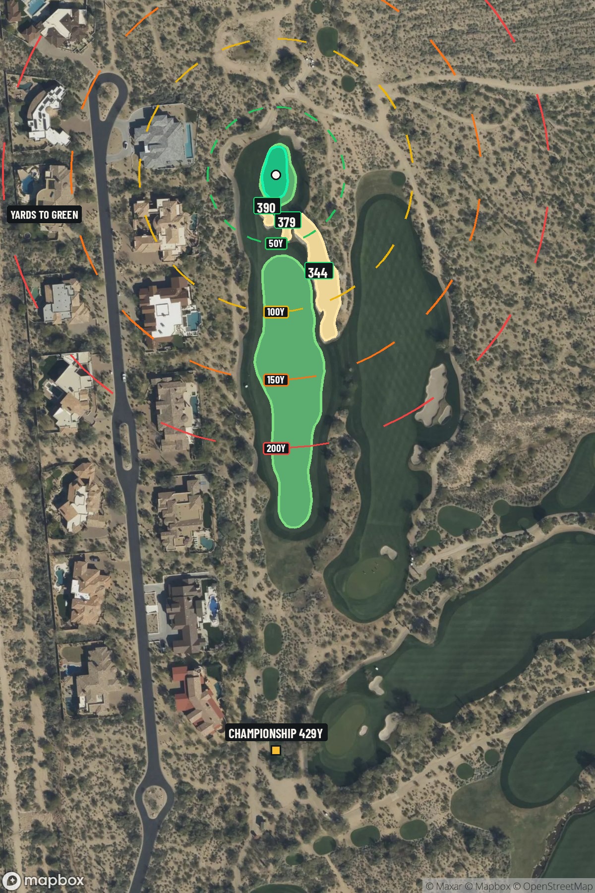 Hole 14 aerial at Grayhawk Golf Club (Raptor course)