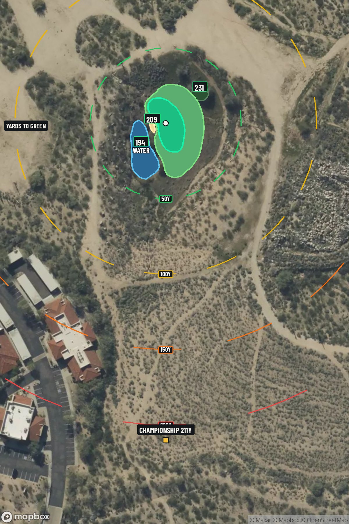 Hole 16 aerial at Grayhawk Golf Club (Raptor course)