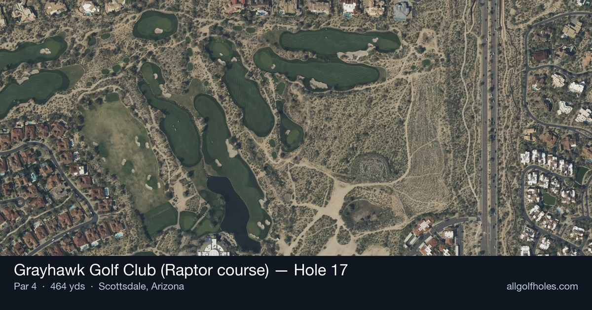 Hole 17 aerial at Grayhawk Golf Club (Raptor course)