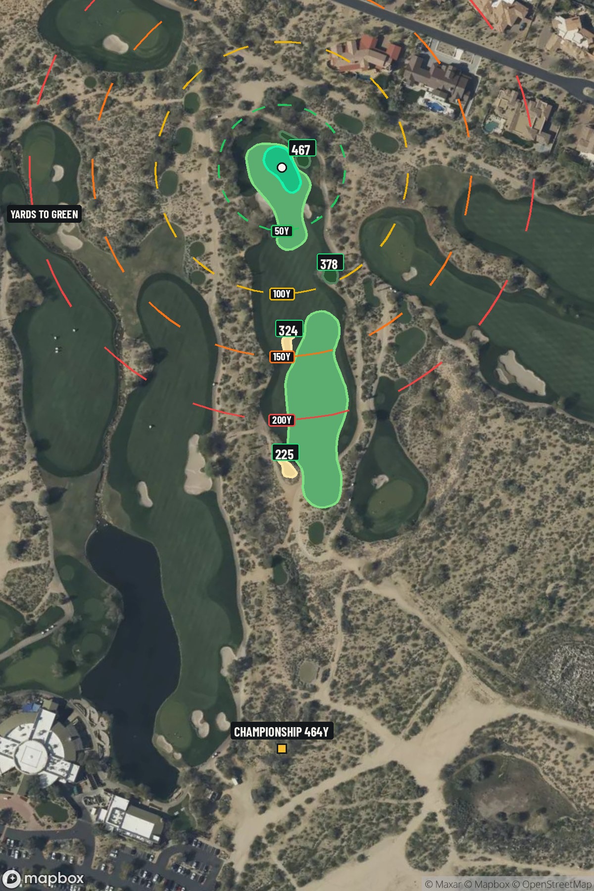Hole 17 aerial at Grayhawk Golf Club (Raptor course)