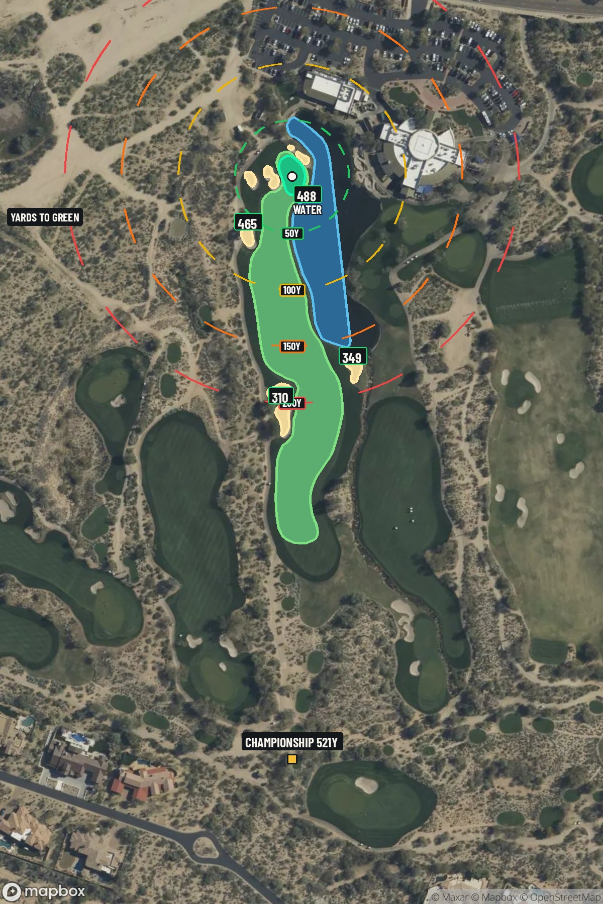 Hole 18 aerial at Grayhawk Golf Club (Raptor course)