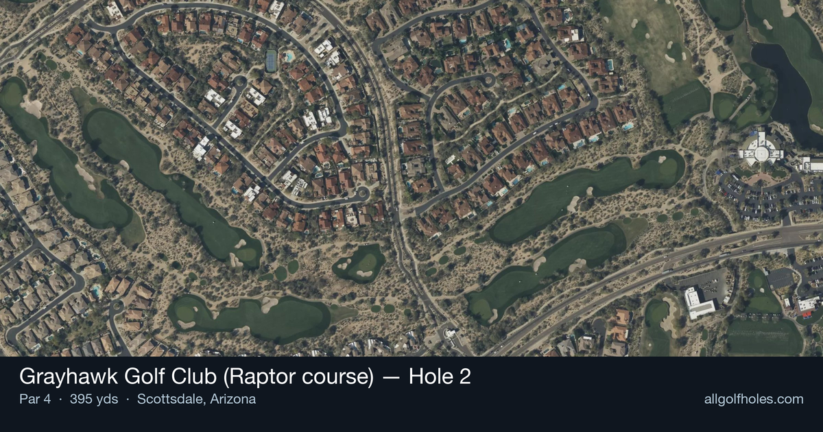 Hole 2 aerial at Grayhawk Golf Club (Raptor course)