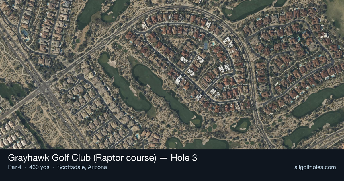 Hole 3 aerial at Grayhawk Golf Club (Raptor course)
