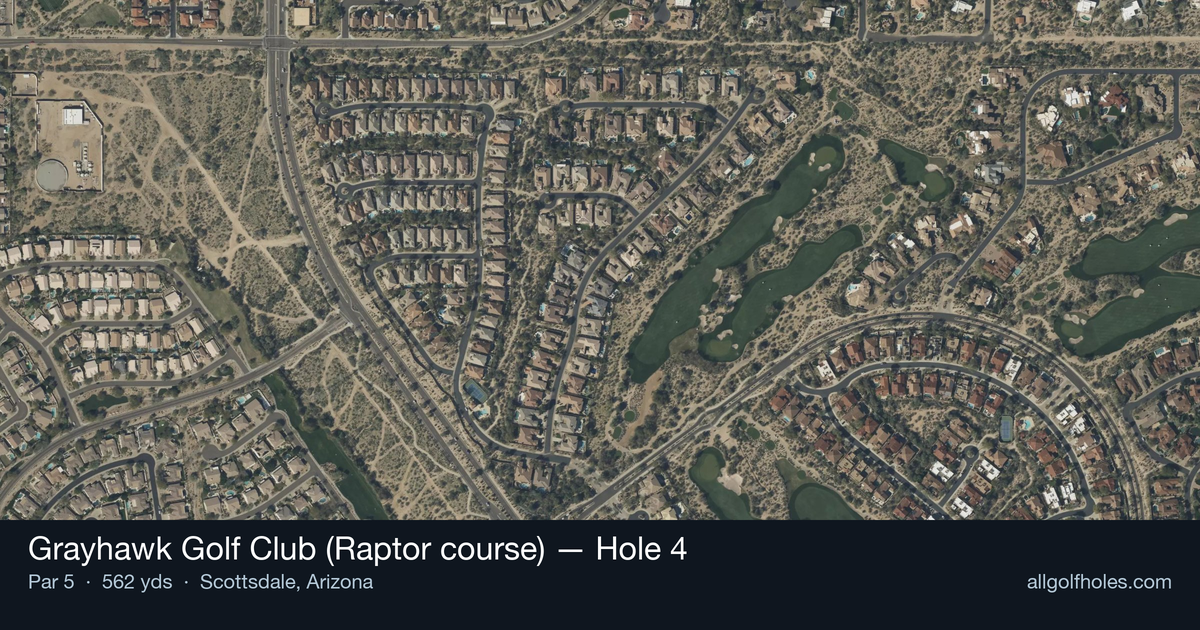 Hole 4 aerial at Grayhawk Golf Club (Raptor course)