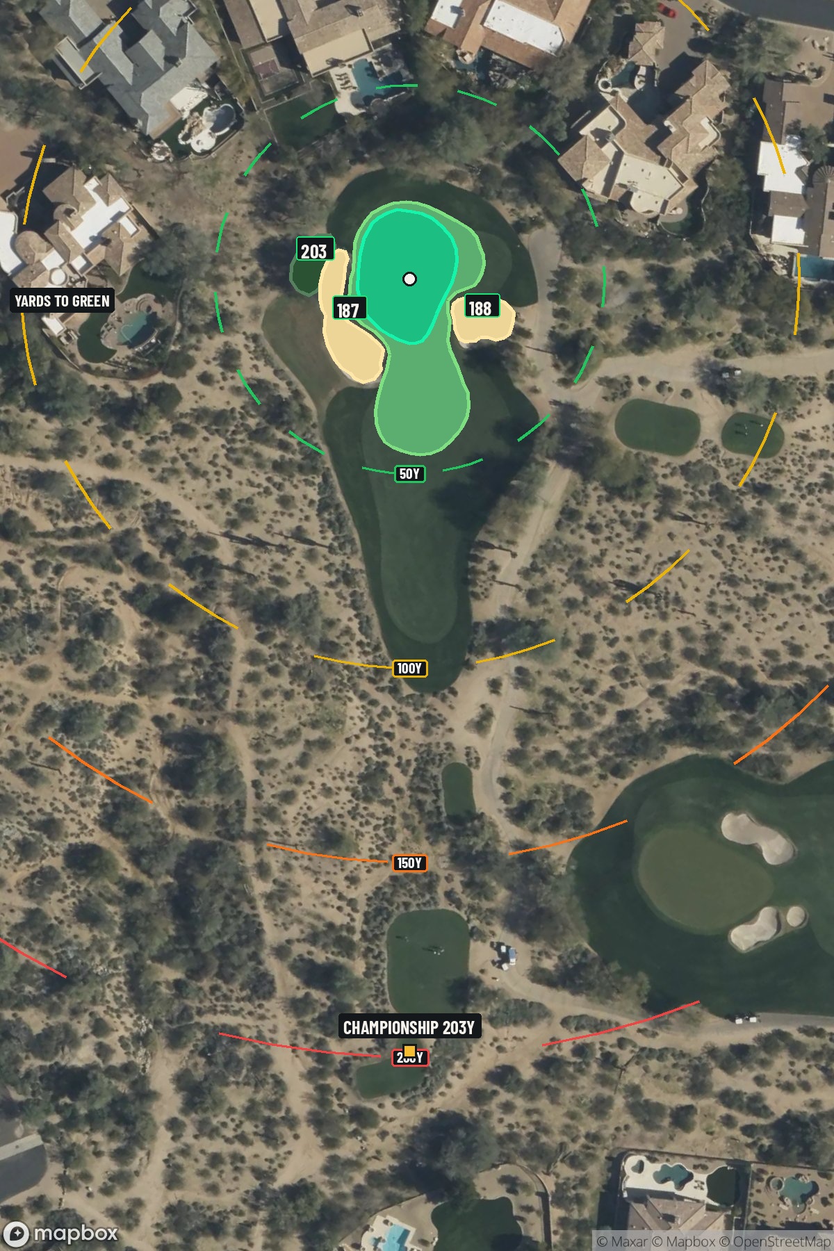 Hole 5 aerial at Grayhawk Golf Club (Raptor course)