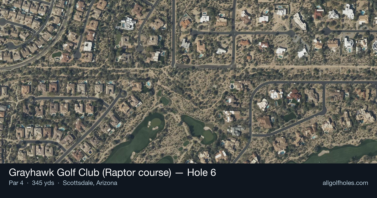Hole 6 aerial at Grayhawk Golf Club (Raptor course)