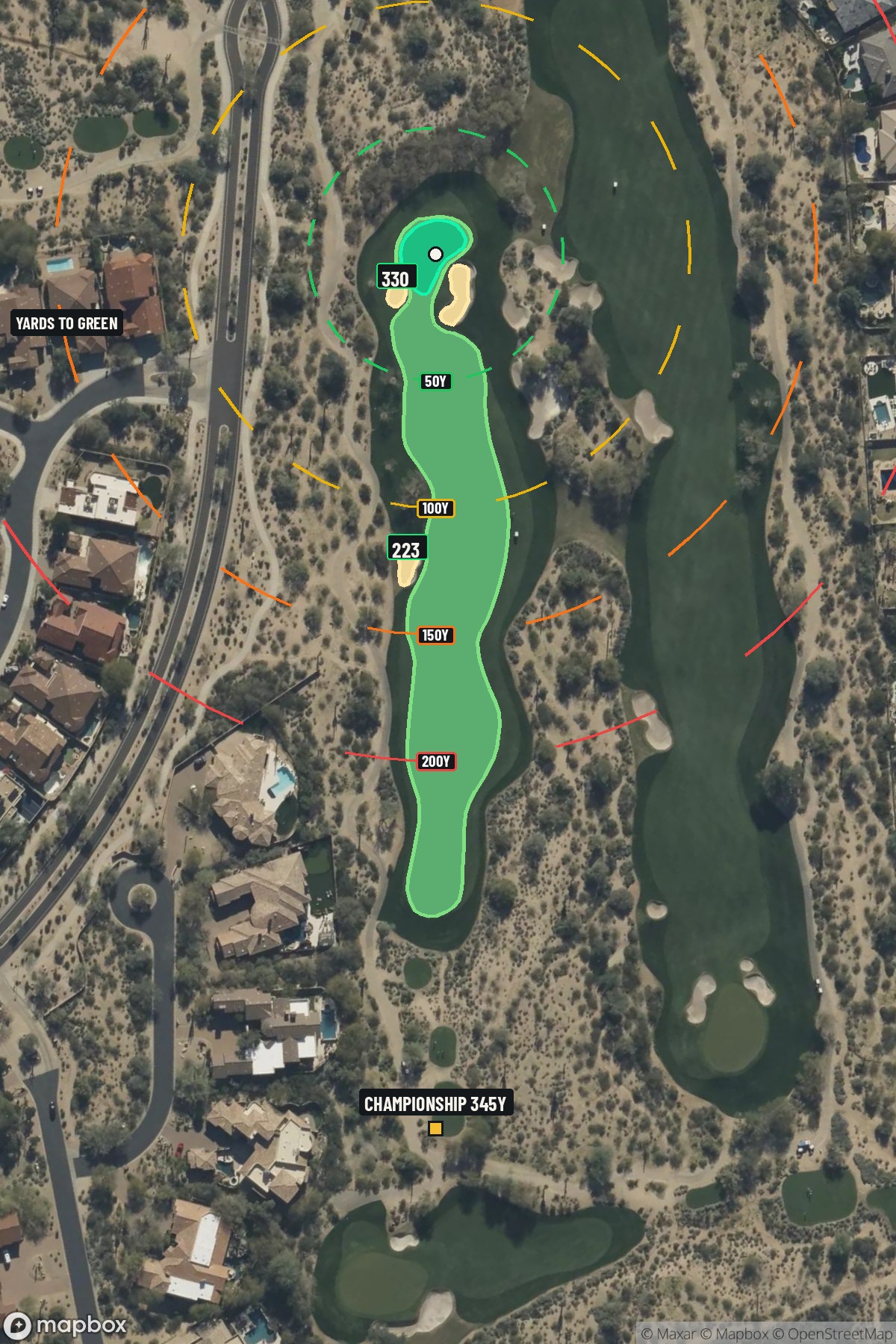 Hole 6 aerial at Grayhawk Golf Club (Raptor course)