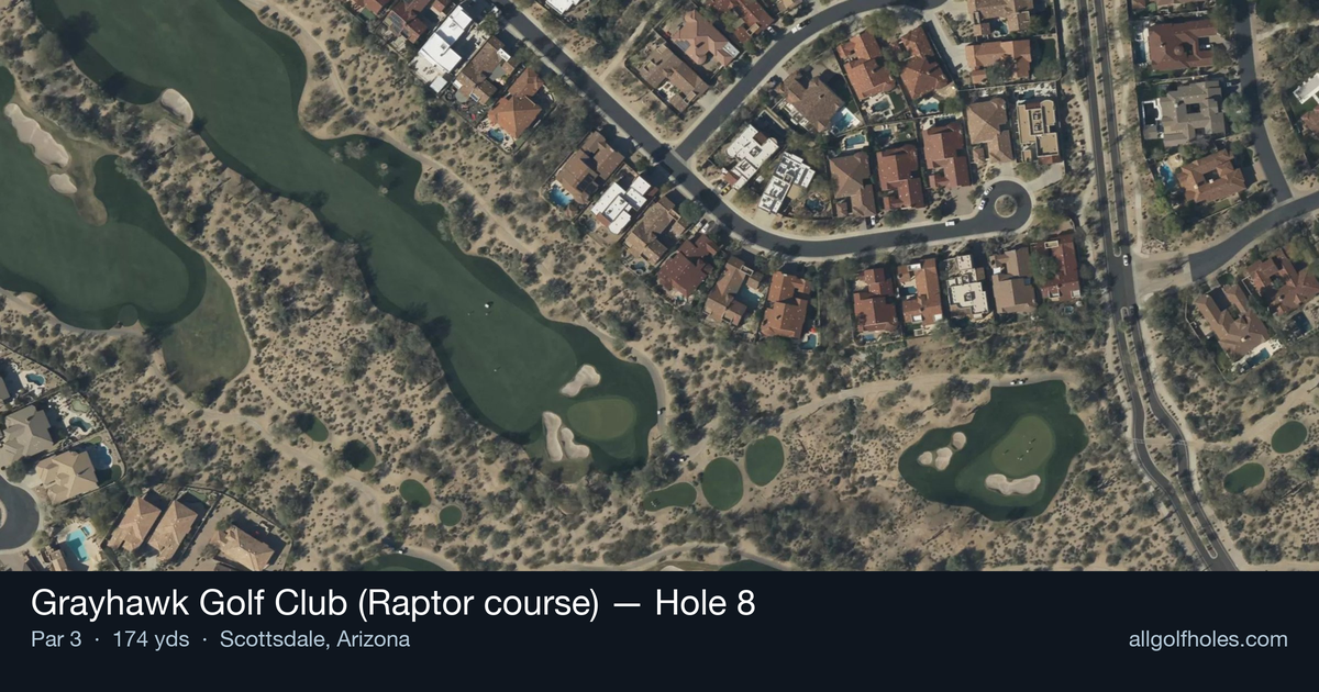 Hole 8 aerial at Grayhawk Golf Club (Raptor course)
