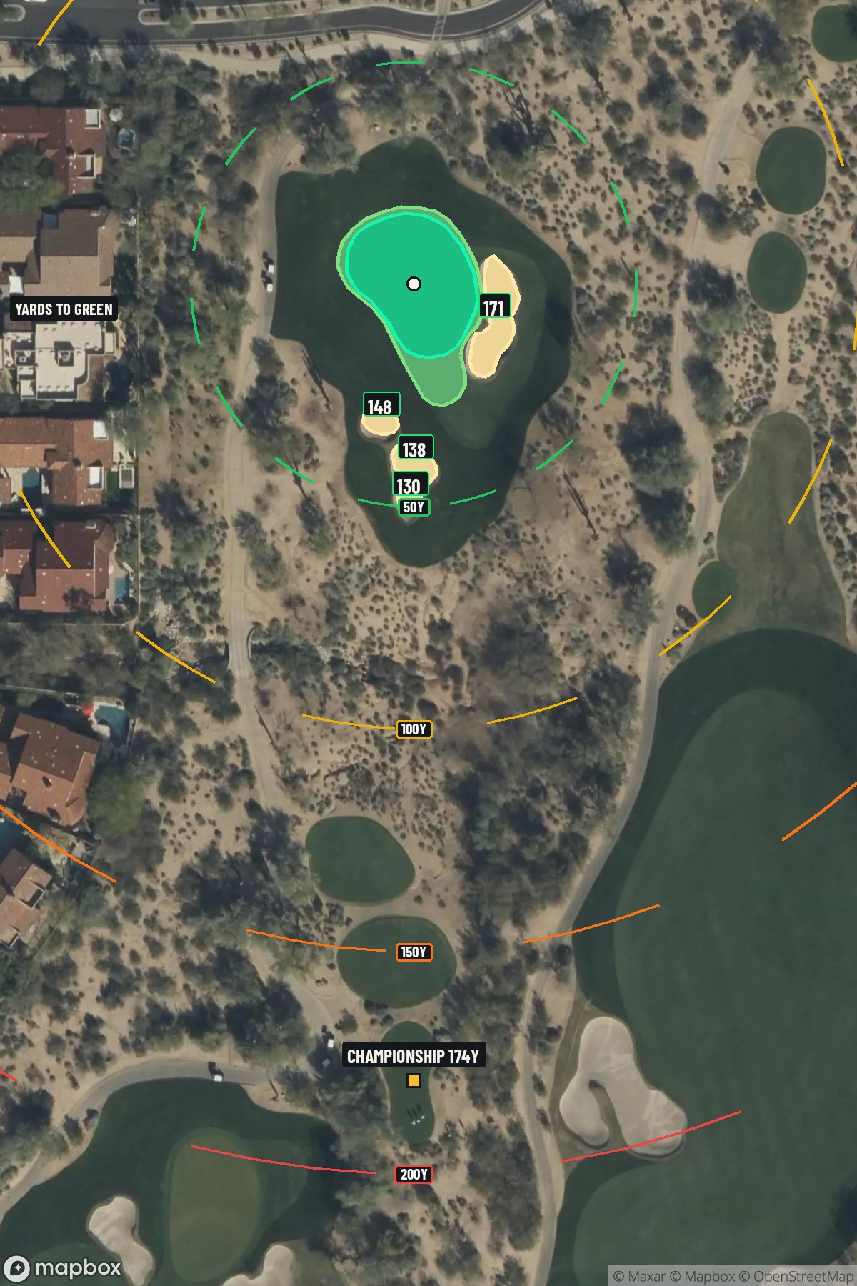 Hole 8 aerial at Grayhawk Golf Club (Raptor course)