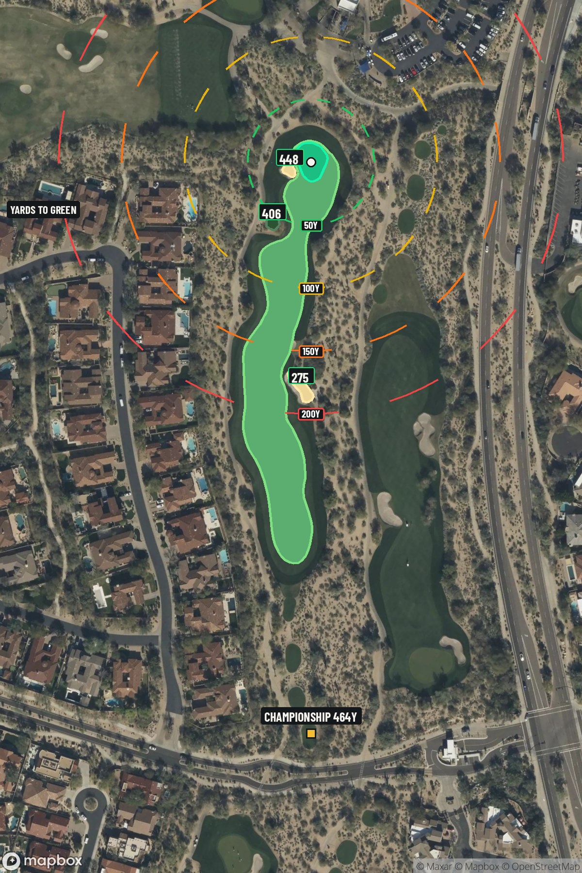 Hole 9 aerial at Grayhawk Golf Club (Raptor course)