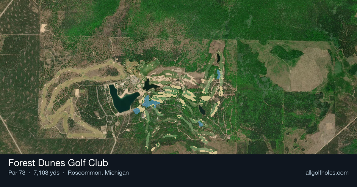 Forest Dunes Golf Club aerial view