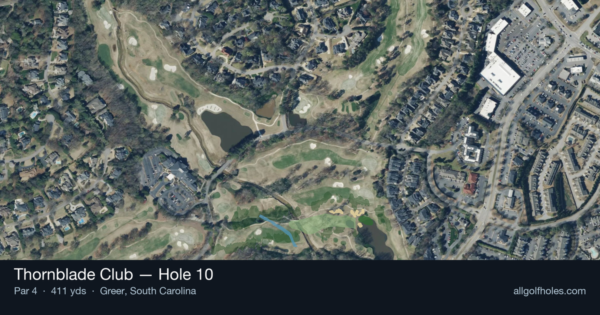 Hole 10 aerial at Thornblade Club