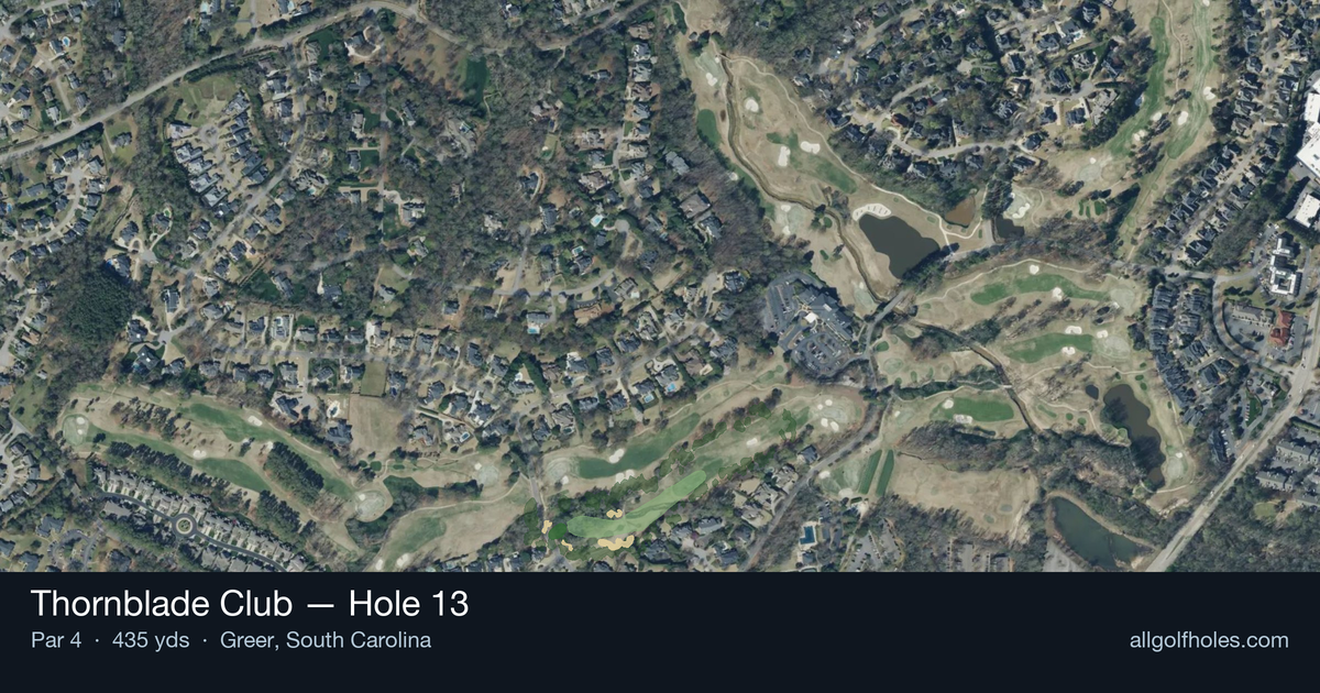 Hole 13 aerial at Thornblade Club
